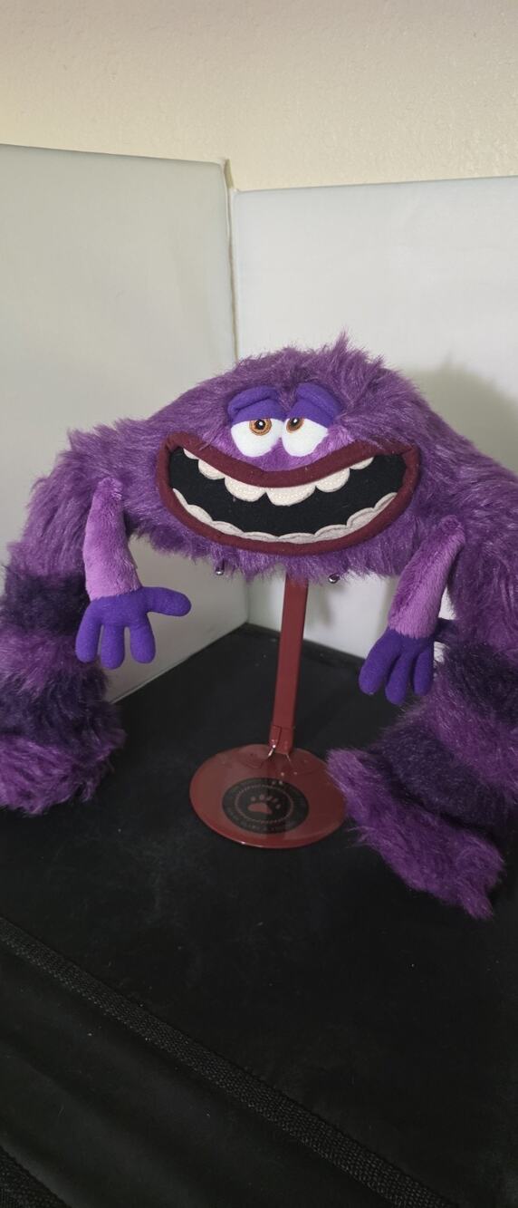 Disney Monsters University 12" Art Purple Plush With Movable Legs Z1